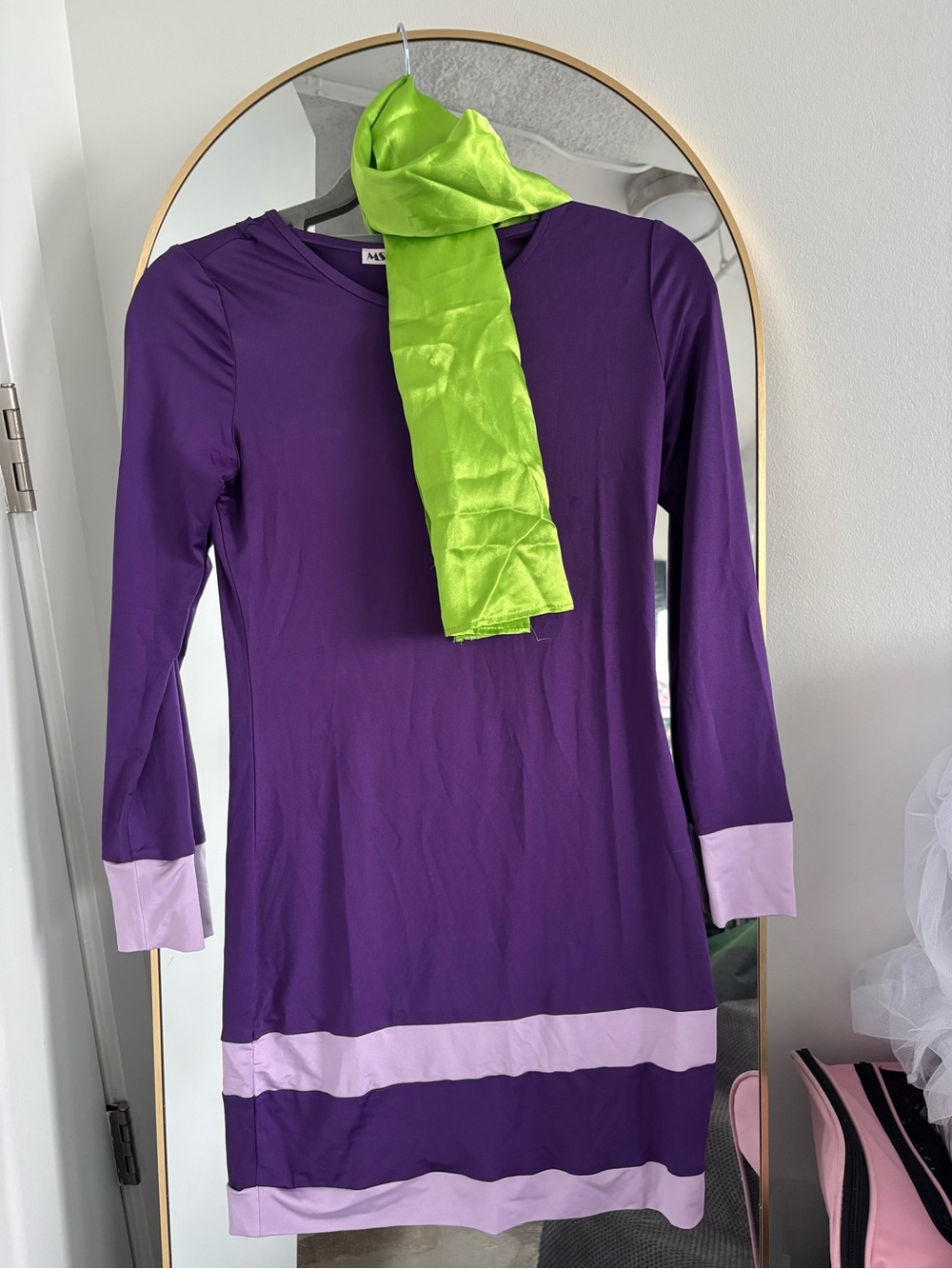 Daphne Scooby Doo Halloween Costume Cosplay Women Adult + Wig/Headband